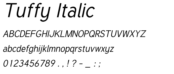 Tuffy Italic font
